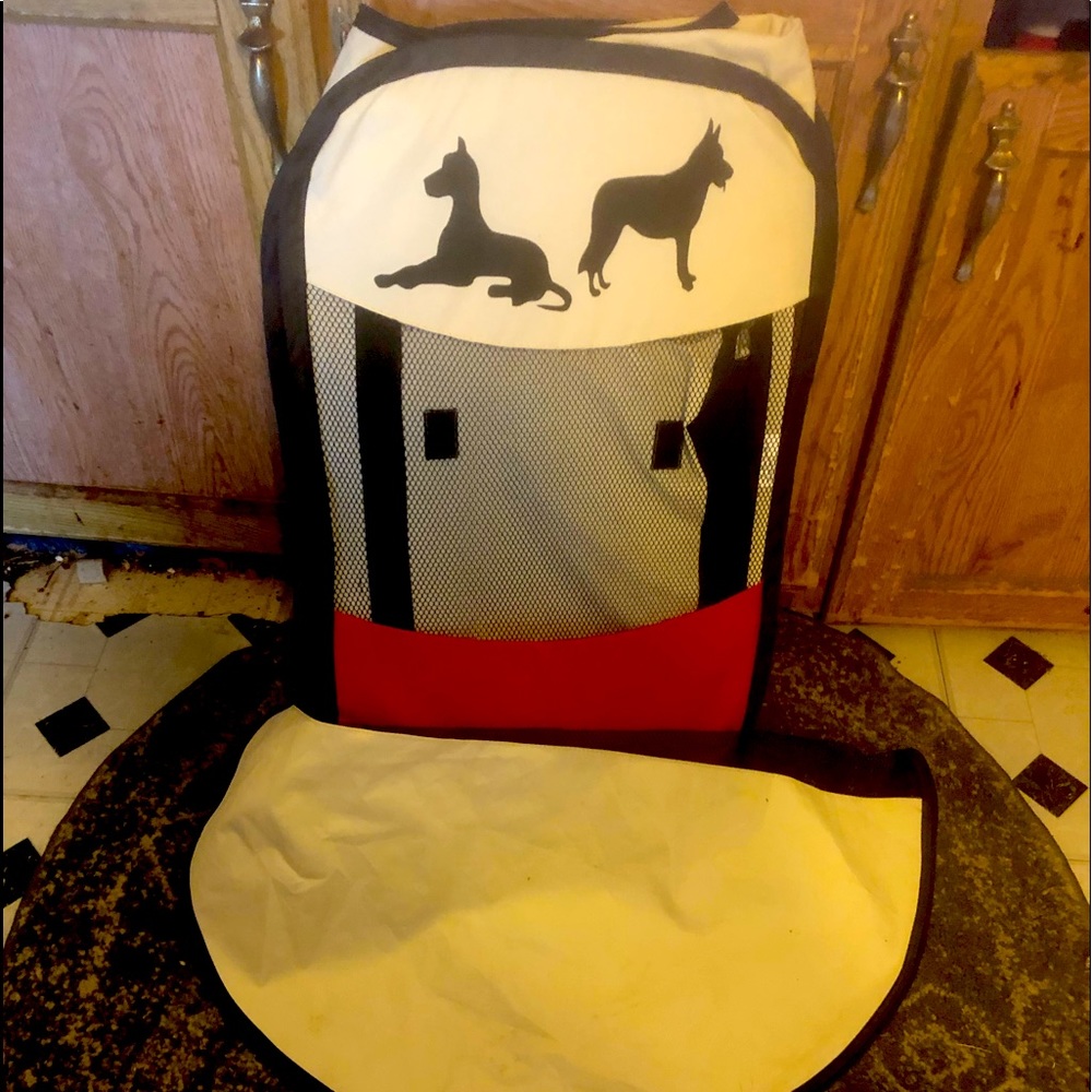 Portable dog/puppy  playpen. Built for travel .